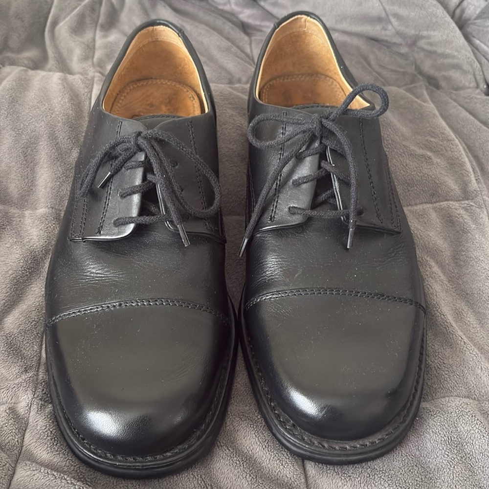 Arnold Palmer Classic Black Leather Men's Shoes